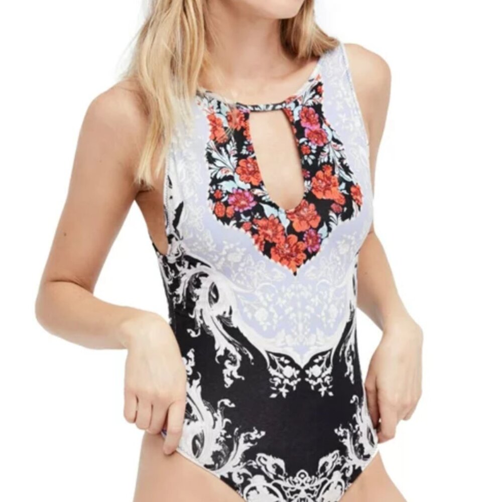 Free People Womens All The Party Thong Body Mono, Multicolor, X-Small